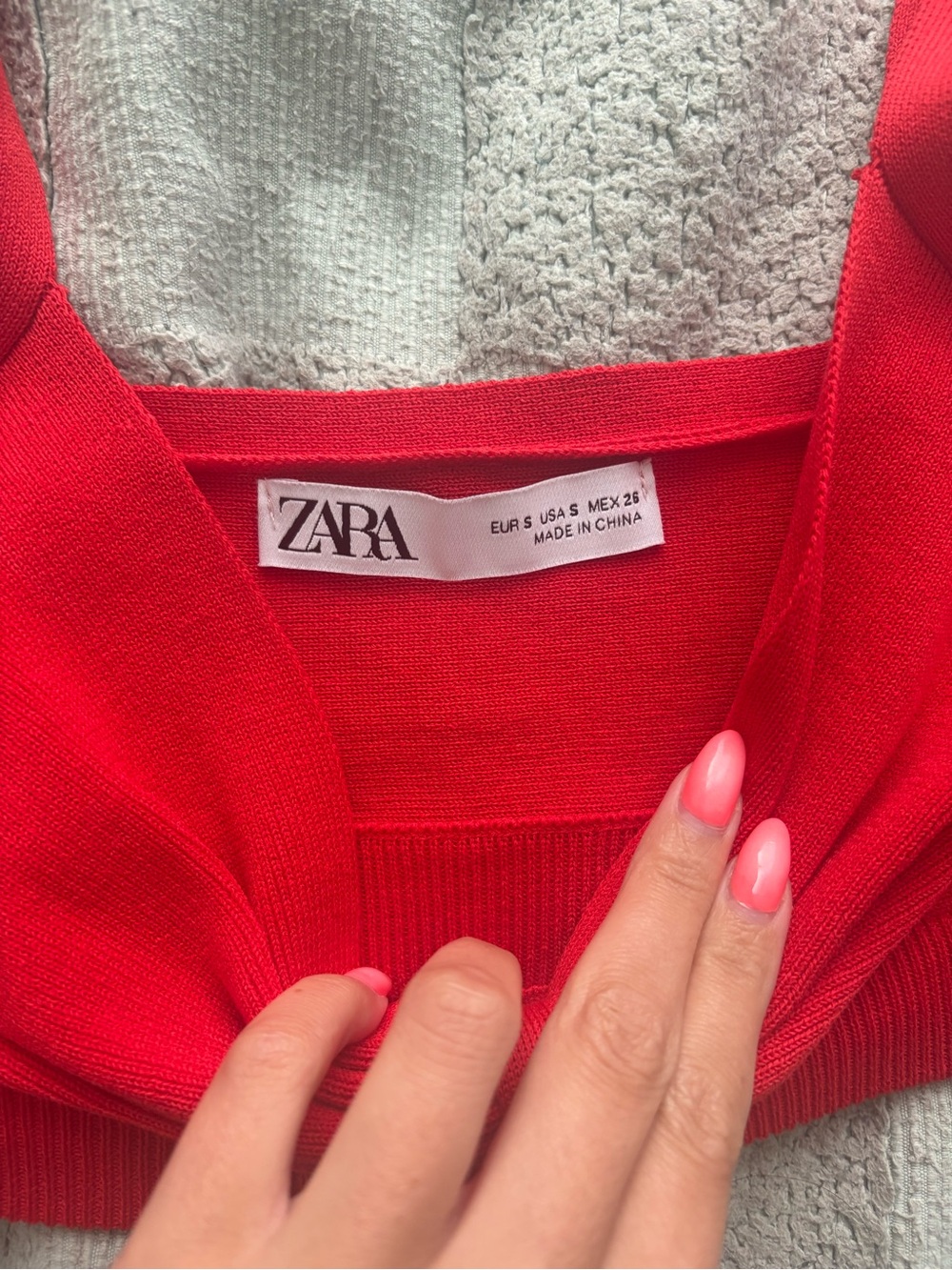 Zara Bright Red Two Piece Skirt Set - Picture 3 of 7